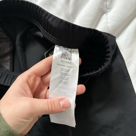 ASICS Running Tights Pants Mens Small Black Reflective Trim Zip Ankle Pocket - Picture 5 of 9